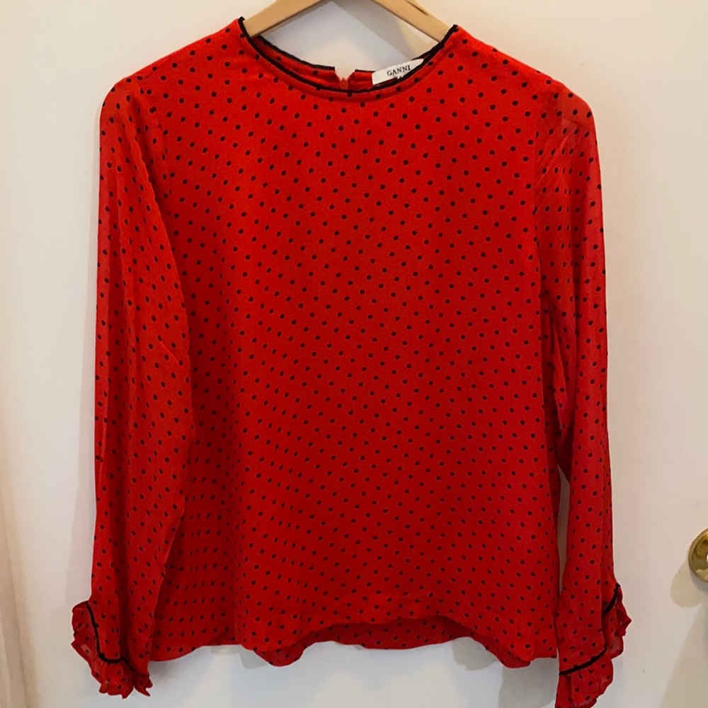 Ganni Mullin Georgette Blouse